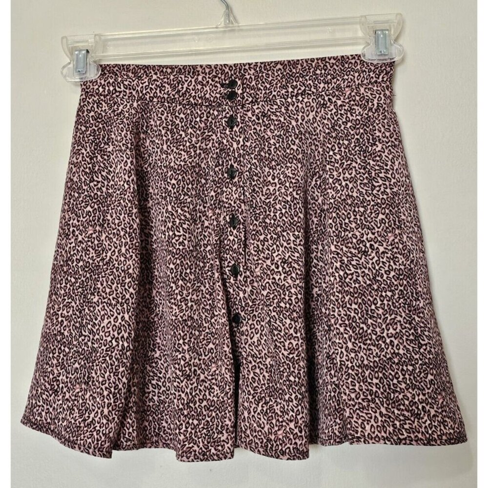 Urban Outfitters Women's Mini Skirt Size XS Pink Animal Print A-Line Mini Skirt
